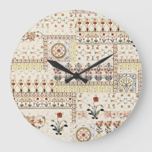 Mughal Floral Paisley: Etnische digitale elegantie Grote Klok