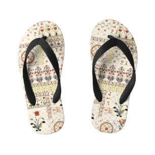 Mughal Floral Paisley: Etnische digitale elegantie Kinder Teenslippers