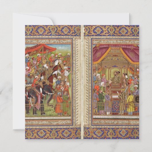 Mughal India Islam Islamitische Muslim Boho Art Kaart (Voorkant)