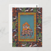 Mughal Indiaas Islam Perzisch Perzisch Elephant Briefkaart (Voorkant / Achterkant)