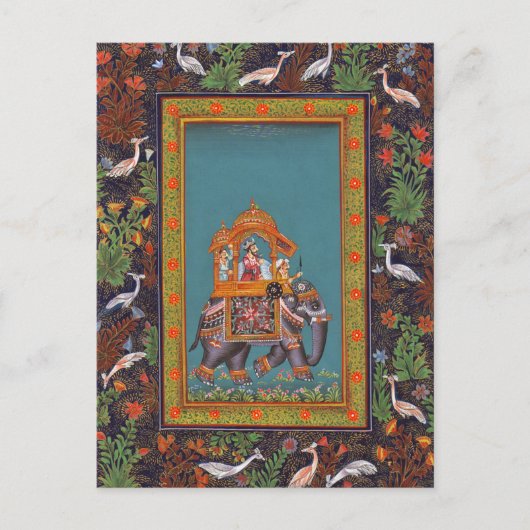 Mughal Indiaas Islam Perzisch Perzisch Elephant Briefkaart (Voorkant)