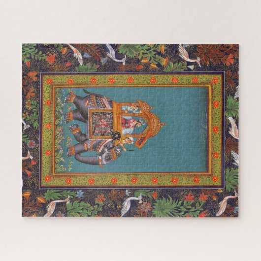 Mughal Indiaas Islam Perzisch Perzisch Elephant Legpuzzel (Horizontaal)