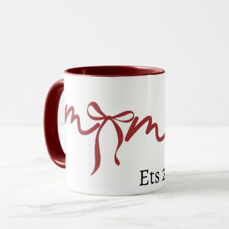 MugMama Bow Mug 2026 Cute Gift for Mom Minimalist Mok