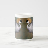 Mugs à café avec Grue couronnée grise (Devant)