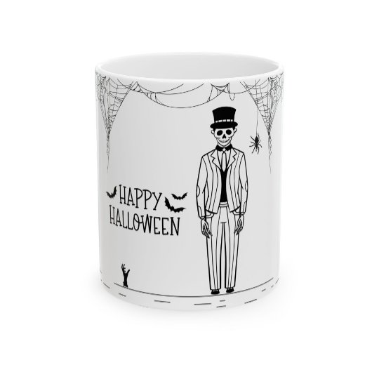 Mugs à café de marié squelette Halloween