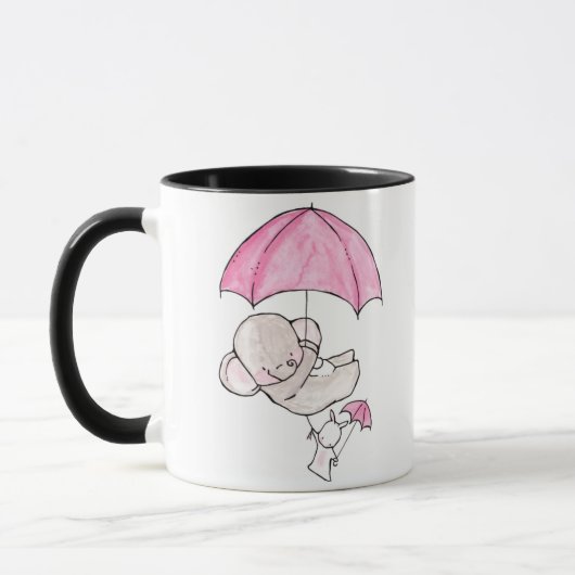 Mugs à café éléphant et lapin (Gauche)
