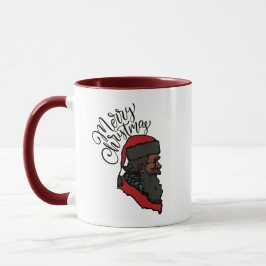 Mugs à café noir du Père Noël (Gauche)
