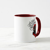 Mugs à café noir du Père Noël (Devant droit)