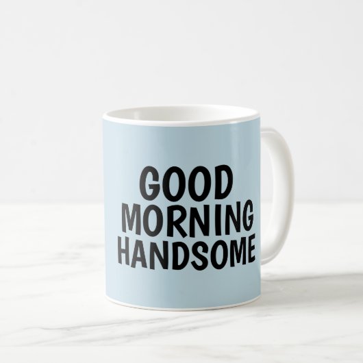 Mugs à café pour lui, Bonjour Beau (Devant droit)