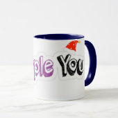 Mugs avec "Je vous pourpre" Noël (Devant droit)