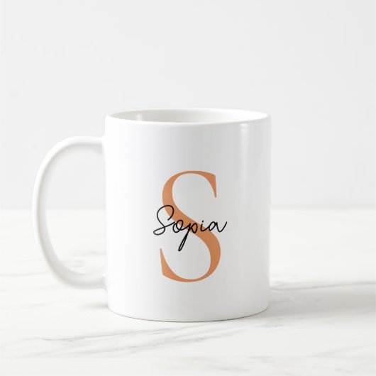Mugs blancs personnalisés élégants (Gauche)