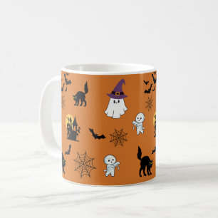 Mugs Café Halloween Chats Fantômes Chauves-Souris