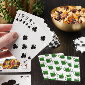 Mugs de bière verte - Cartes de jeu blanches (In Situ)