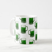 Mugs de bière verte - Mug de café blanc (Devant gauche)