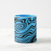 Mugs de café à rayures noir et bleu (Centre)