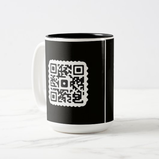 Mugs de café de code QR personnalisés pour les com (Devant gauche)