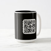 Mugs de café de code QR personnalisés pour les com (Devant droit)