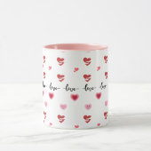Mugs de café de la Saint-Valentin thème rose (Centre)