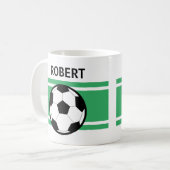 Mugs de café de soccer personnalisés (Devant gauche)