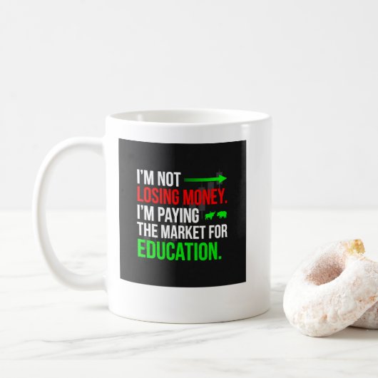 mugs de café de trading forex drôles (Avec donut)