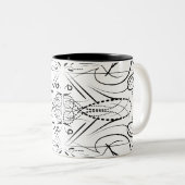 Mugs de café noir blanc (Devant droit)
