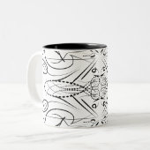 Mugs de café noir blanc (Devant gauche)