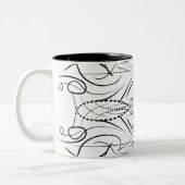 Mugs de café noir blanc (Gauche)