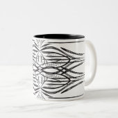 Mugs de café noir blanc (Devant droit)