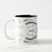 Mugs de café noir blanc (Gauche)