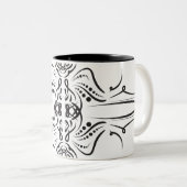 Mugs de café noir blanc (Devant droit)
