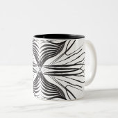 Mugs de café noir blanc (Devant droit)