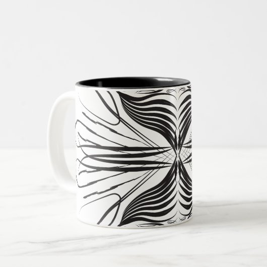 Mugs de café noir blanc (Devant gauche)