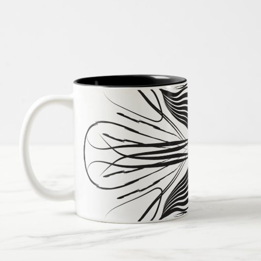 Mugs de café noir blanc (Gauche)