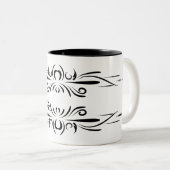 Mugs de café noir blanc (Devant droit)
