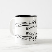 Mugs de café noir blanc (Devant gauche)