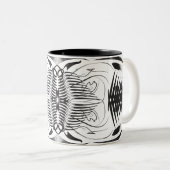 Mugs de café noir blanc (Devant droit)