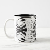 Mugs de café noir blanc (Gauche)