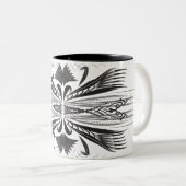 Mugs de café noir blanc (Devant droit)