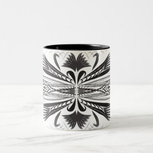 Mugs de café noir blanc