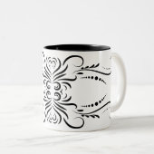 Mugs de café noir blanc (Devant droit)