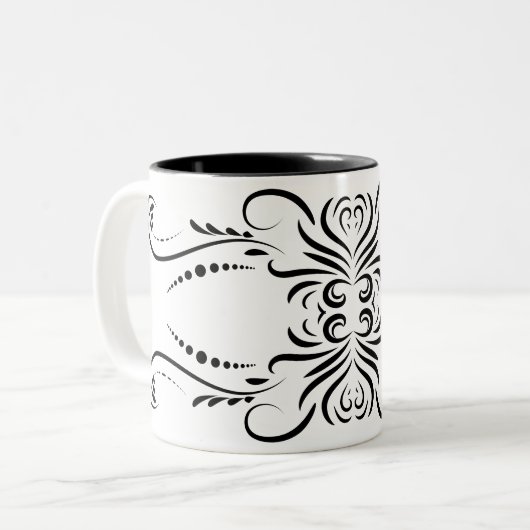 Mugs de café noir blanc (Devant gauche)
