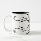 Mugs de café noir blanc (Gauche)