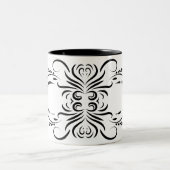 Mugs de café noir blanc (Centre)