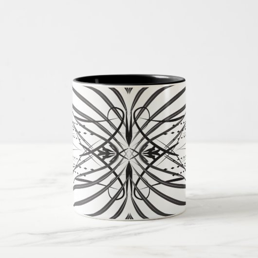 Mugs de café noir blanc (Centre)