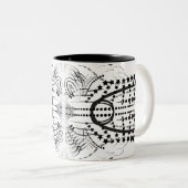 Mugs de café noir blanc (Devant droit)