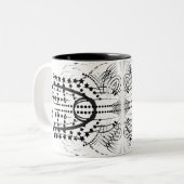 Mugs de café noir blanc (Devant gauche)