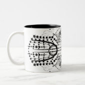 Mugs de café noir blanc (Gauche)