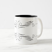 Mugs de café noir blanc (Devant droit)