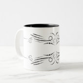 Mugs de café noir blanc (Devant gauche)