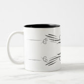 Mugs de café noir blanc (Gauche)